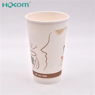 طراحی رنگ سفارشی Hokom بسته بندی یکبار مصرف با کیفیت بالا فنجان کاغذ قهوه داغ با درب